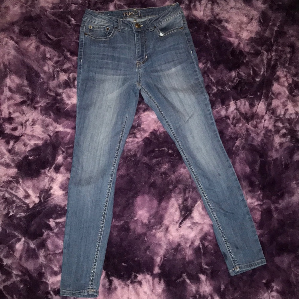 Light blue jeans.